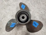Bronze 12 3/4" X 21P Mercury Propeller, 48-32744-21, 4.25" 15 Spline, P9467. Fixed Price $70.00.