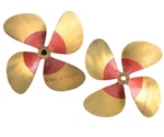 Michigan Bronze Propeller Blade Reconditioned Set 24" X 18" 1/2" Shaft Bore. Fixed Price $1985.00.