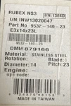Rubex Solas Stainless Steel Propeller 14 23 Pitch #B420. Fixed Price $244.99.