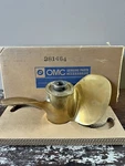 Omc 381464 2 Blade Brass Prop 13X18 Vintage Nos. Fixed Price $109.99.
