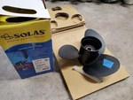 New Aluminum 14" X 11P Solas Amita Prop, 2411-140-11, Evinrude Johnson, P6347. Fixed Price $111.00.