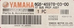 Yamaha Oem Stainless Steel Propeller- X 13-3/4 17 Rh (6G5-45978-03-00). Fixed Price $638.00.