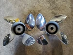 Pair Of Blade 14" X 25P Solas Titan Hr Ss Props, Evinrude Omc, P5353 P5354. Fixed Price $445.00.