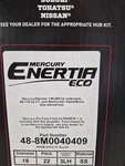 Mercury Enertia Eco Propeller 22P Lh. Fixed Price $900.00.