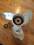 Used Repaired 382784 (3) Blade Aluminum Propeller 13-1/4 Dia Johnson Evinrude. Fixed Price $24.95.