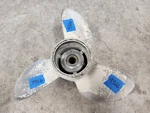 Aluminum 13 1/4" X 17P Michigan Wheel Prop, 011003, Pj 90 Cup, Evinrude, P9366. Fixed Price $25.00.