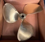 Michigan Dyna Jet 14" X Pitch 3 Blade Left Hand Bronze Inboard Boat Propeller. Fixed Price $599.99.