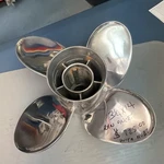 Powertech Outboard Propeller Blade Stainless Steal 13.25X14 Right Hand. Fixed Price $725.00.