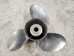 1/4" X 17P Stiletto Advantage Ss Prop, 20317 O1417, Omc Evinrude Hub, P9667. Fixed Price $162.00.