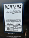 New Mercury Ventera Propeller 48-8M0214739 25 Pitch Lh. Fixed Price $1250.00.