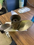 Michigan Wheel Ss Propeller 13.375 X 17"P Rh (p# 013030) Hub Pre-installed Omc. Fixed Price $75.00.
