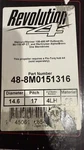 Mercury REV4 Propeller 14.6 X 17P Lh. Fixed Price $599.00.