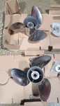 Honda Marine X 14-3/4 20 Left And Right Stainless Steel Propeller. Fixed Price $650.00.