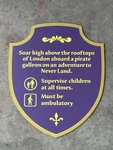 Walt Disney World Fantasy Land Peter Pan's Flight Sign Prop. Fixed Price $99.98.