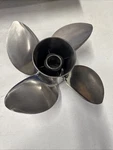 4 Blade 15 Pitch Left Handed Evinrude Propeller. Fixed Price $100.00.