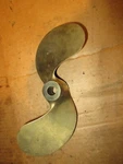Michigan Wheel Brass Left Handed 7.5" Shaft 2 Blade Propeller. Fixed Price $82.66.