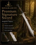 Custom Handmade Carbon Steel Sword Royalblade Co Signature Short. Fixed Price $90.90.