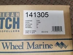 Michigan Wheel P/n 141305 9-7/8 X 11 Replaces Mercury 896896A40 & Nissan/tohatsu. Fixed Price $100.00.