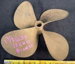Michigan Federal 15" X 12 Pitch 4 Blade Left Hand Bronze Inboard Boat Propeller. Fixed Price $249.99.