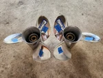 Re-conditioned Pair Of 14 1/2" X Yamaha Ss Props, 23-M, 23-ML, P10023 P10024. Fixed Price $850.00.