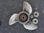 13 17P Yamaha Suzuki Stainless Propeller, X17-K2, 17-K, Pbs, 4.25", P11098. Fixed Price $239.99.