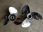 Pair Of Solas New Saturn 17 Pitch Volvo Duo Stainless Props, # 1087 And 1088. Fixed Price $660.00.