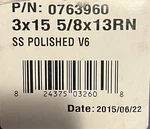 Johnson Evinrude V6 Boat Propeller 0763960 Rh 15 5/8 X 13P Stainless Plus Hub. Fixed Price $350.00.