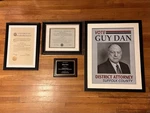 City Hill Guy Dan Office Screen Used Framed Set Production Props Lot. Fixed Price $450.00.
