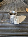 Used Powertech Eld Series Stainless Blade Propeller, 13.38 X 17RH. Fixed Price $202.00.