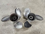 Pair Of 14 1/4" X 17P Michigan Wheel Rapture Ss Props, Yamaha 4.75 P10519 P10520. Fixed Price $389.00.