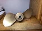 Omc 381464 Vintage 2 Blade Brass Prop 13X18 Nos. Fixed Price $57.00.