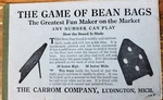 Carrom, Ludington Michigan, Bean Bags, 10 Pins, Table, Vintage, Corn Hole. Fixed Price $20.00.