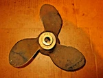 Michigan Wheel Brass 3 Blade 1/2" Shaft Right Hand Propeller. Fixed Price $74.66.