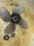 Evinrude 135HP Ficht 2 Stroke Outboard 4 Blade Counter Stainless Steel. Fixed Price $200.00.