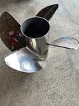 Boat Propeller Blade Stainless Q4 Left Hand Quicksilver Mercury. Fixed Price $500.00.