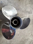 15 5/8" 11P Evinrude Johnson Brp Stainless Propeller, 763959, Tbx, P5197. Fixed Price $334.00.