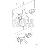 Volvo Penta Propeller A3 Front Aluminum 3-BLADE Lh Duoprop Diesel #854776. Fixed Price $636.86.