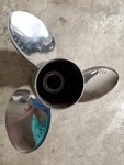 14 7/8" 22P Evinrude Johnson Rebel Stainless Propeller, 763996, Tbx, P5250. Fixed Price $334.00.