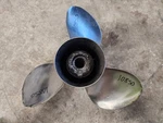 12 3/4" X 21P Mercury Ss Prop, 48-72500-21 Needs Re-conditioning, Bad Hub P10850. Fixed Price $25.00.