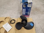 New Aluminum 13 7/8" X 11P Evinrude Johnson Brp Hydrus Propeller, 177202, P9865. Fixed Price $208.00.
