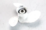 6G1-45943-00-00 Yamaha 8-1/2 X 7-1/2 Aluminum Propeller 6-9.9 Hp 1986+ Mo Wty. Fixed Price $63.00.