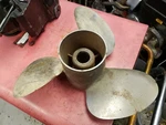 Used Michigan Wheel Stainless Steel Prop 15.25 X 21 P/n 033009 SSM-358-C. Fixed Price $58.00.