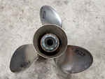 12 3/4" X 23P Quicksilver Stainless Propeller, 48-72760-23, Mercury, P8529. Fixed Price $115.00.