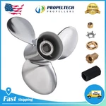 1/4 Stainless Outboard Propeller 13.25X17 Fit Mercury 40-140HP 15 Spline. Fixed Price $235.59.
