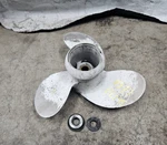 Johnson Evinrude 10 X 5 Propeller 386669 Blade Aluminum. Fixed Price $38.00.