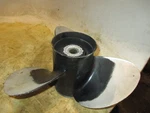 Johnson 115HP 60 Degree 2 Stroke Outboard Aluminum Propellor (763471)(15X15). Fixed Price $50.00.