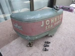 Johnson Antique Outboard Motor Gas Tank PO-15 Very Clean Straight 1939-50 375664. Fixed Price $39.95.