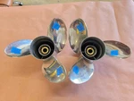 New Pair Of 15 1/4" X 19P Yamaha Saltwater Series Ss Props, Sds, P11112 P11113. Fixed Price $1440.00.