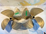 4 Blade Bronze Boat Propeller 21" X 26 Pitch, 2" Shaft (1 Pair, Rh/lh). Fixed Price $2062.50.