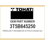 Tohatsu Prop 40C/40D, 50D (11.4 Dia. X 12 Pit 3T5B645250 Oem New. Fixed Price $143.43.